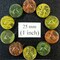 Spaghetti Red/Green/Yellow random color mix Glass Marbles 25mm (1 inch) SHOOTER (LOT OF 10)